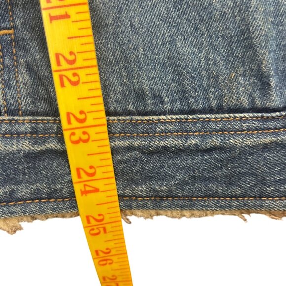 Cole B Country Denim Jacket With Faux Fur Lining Country Boho - Picture 4 of 8